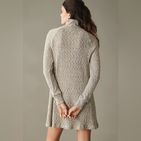 Anthropologie Long-Sleeve Turtleneck Sweater Mini Dress NWT - Picture 2 of 6